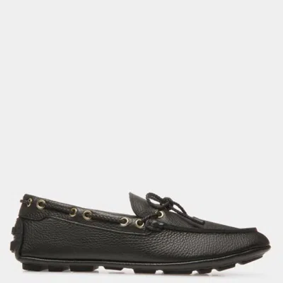 Bally Kyan-w Driver In Grained Leather In Black