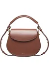 Bally La Lune Leather Cross Body Bag In Brown