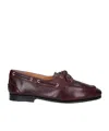 Bally Leather Loafers With Round Toe And Rubber Sole In Brown