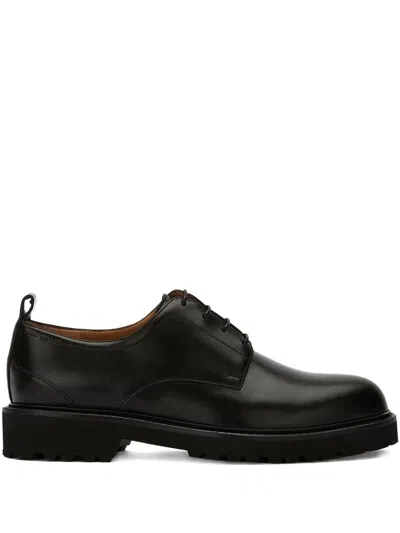 Bally Lace-up Leather Derby Shoes In Black