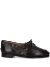 Bally Buffalo Leather Loafers Gold Hardware In Brown