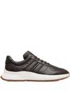 Bally Outline Sneaker In Ebano Grained Leather In Brown