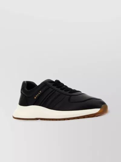 Bally Lace-up Low-top Leather Sneakers In Blue