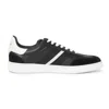 Bally Roget Leather Sneakers Contrast Sole In Black