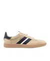 Bally Retro Stripe-detail Suede Sneakers In Neutral