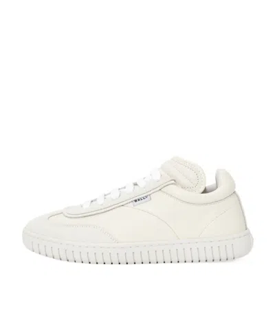 Bally Lace Up Sneakers In White