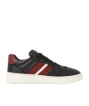 Bally Raise Logo-print Leather Sneakers In Black
