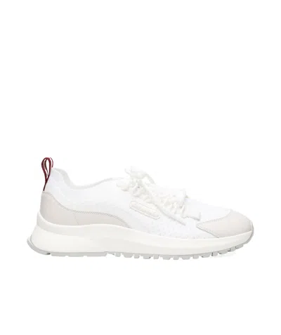 Bally Outline Logo-patch Sneakers In White