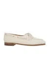 Bally Pathy Laced Loafers In Smooth Leather In White