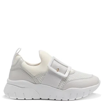 Bally Ladies White Brinelle Sneakers In Gray