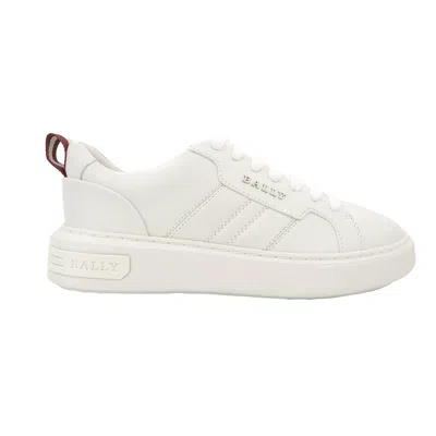 Bally Ladies White Maxim Low Top Sneakers