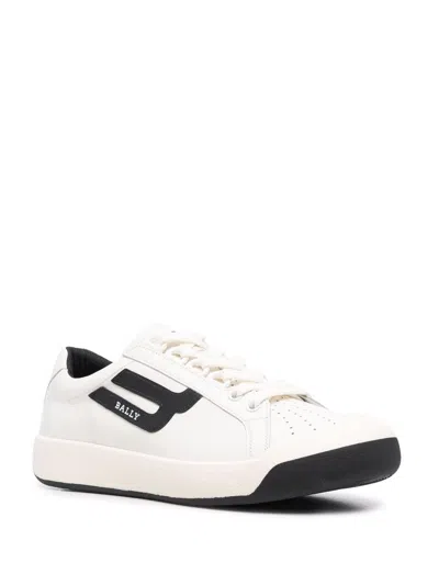 Bally Ladies White Two-tone Low-top Sneakers In Multi