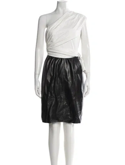 Pre-owned Bally Lambskin Knee-length Dress In Black