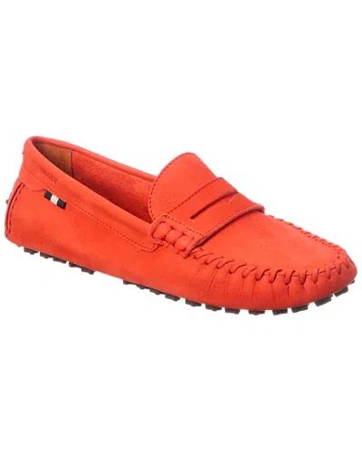 Bally Lamby Suede Loafer In Orange