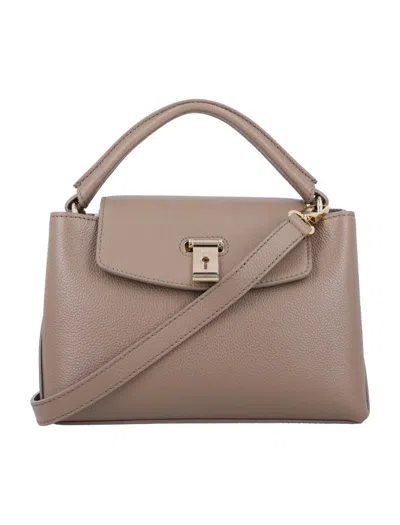 Bally Layka Sm Handle Bag In Deep Sepia 23+y.gold