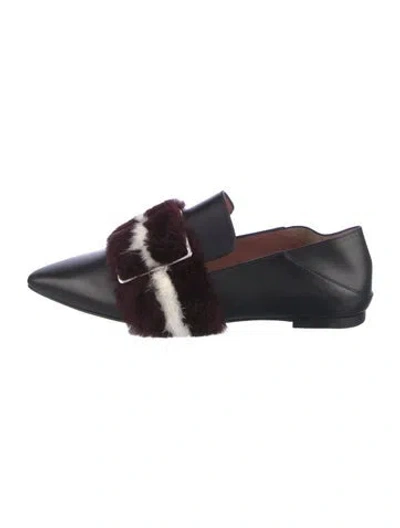Pre-owned Bally Leather Animal Print Loafers In Brown