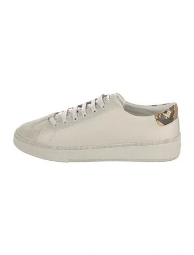 Pre-owned Bally Leather Animal Print Sneakers In Neutrals