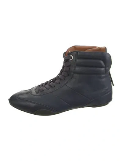 Pre-owned Bally Leather Athletic Sneakers In Blue