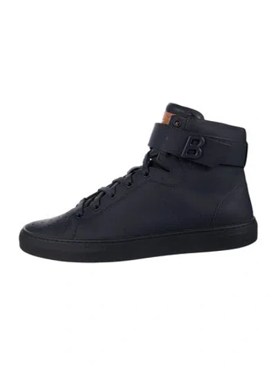 Pre-owned Bally Leather Athletic Sneakers In Blue