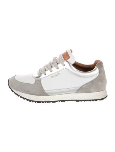 Pre-owned Bally Leather Athletic Sneakers In Grey/white