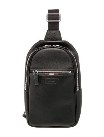 Pre-owned Bally Leather Backpack In Black