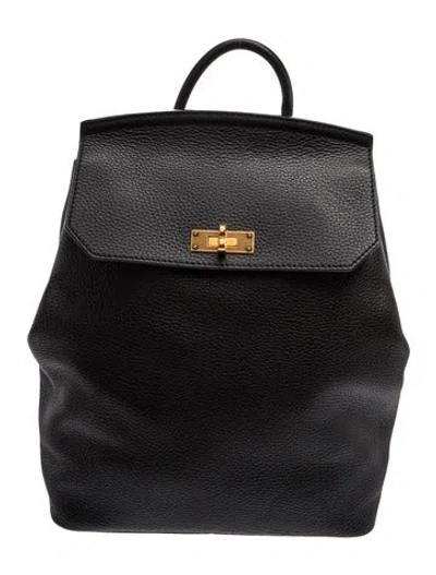 Pre-owned Bally Leather Backpack In Black