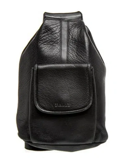 Pre-owned Bally Leather Backpack In Black