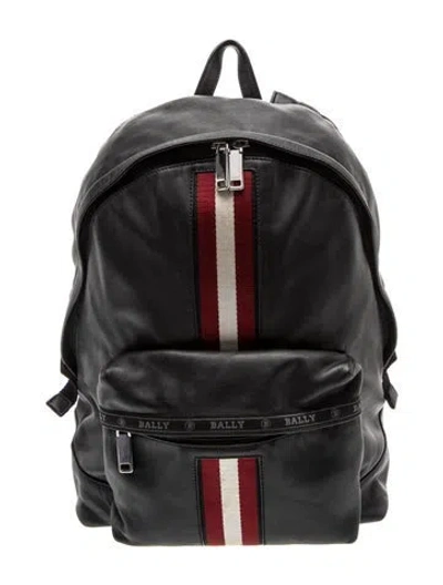 Pre-owned Bally Leather Backpack In Black