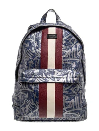 Pre-owned Bally Leather Backpack In Blue