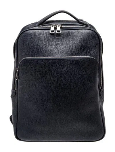 Pre-owned Bally Leather Backpack In Blue