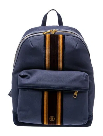 Pre-owned Bally Leather Backpack In Blue