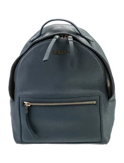 Pre-owned Bally Leather Backpack In Gray