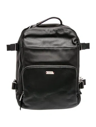 Pre-owned Bally Leather Backpack In Grey