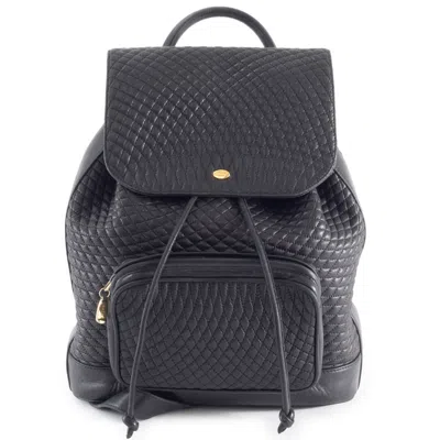 Pre-owned Bally Leather Backpack () In Black