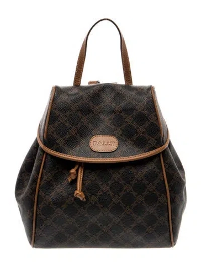 Pre-owned Bally Leather Backpack W/ Tags In Blue