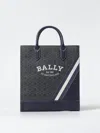 Bally Leather Bag With Monogram In Blue