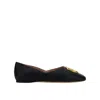 Bally Woman Ballet Flats Black Size 6.5 Leather In Black