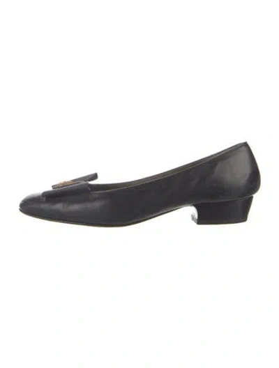 Pre-owned Bally Leather Ballet Flats In Black