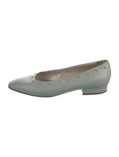 Pre-owned Bally Leather Ballet Flats In Green