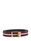 Bally Shiffie 35mm Striped Belt In Black