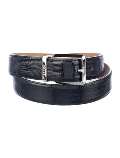 Pre-owned Bally Leather Belt In Blue