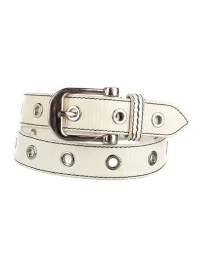 Pre-owned Bally Leather Belt In Neutral