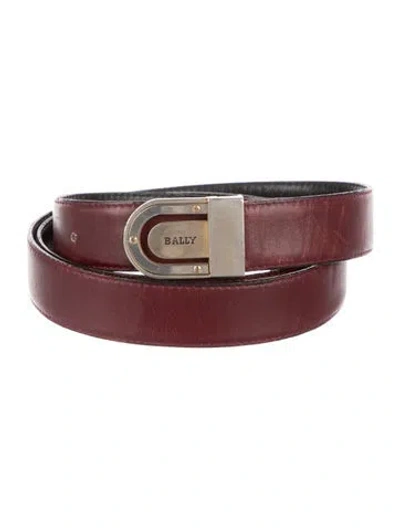 Pre-owned Bally Leather Belt In Red