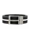 Bally Shiffie 35mm Reversible Belt In Fabric And Leather In Black