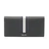 Bally Leather Bifold Long Wallet Black In Black