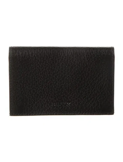 Pre-owned Bally Leather Bifold Wallet In Black