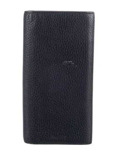 Pre-owned Bally Leather Bifold Wallet In Blue