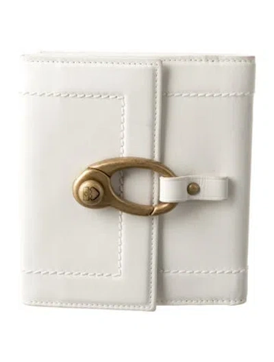 Pre-owned Bally Leather Bifold Wallet In White