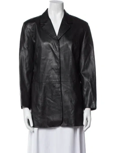 Pre-owned Bally Leather Blazer In Black