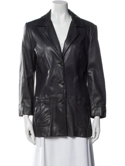 Pre-owned Bally Leather Blazer In Black